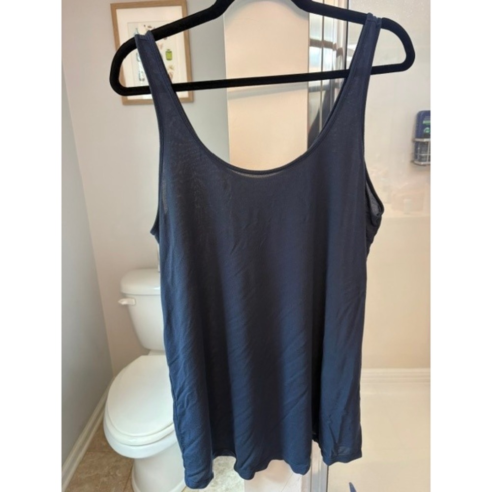 Tommy John Second Skin Tank Top Medium Navy Blue Micromodal Stretch Sleeveless